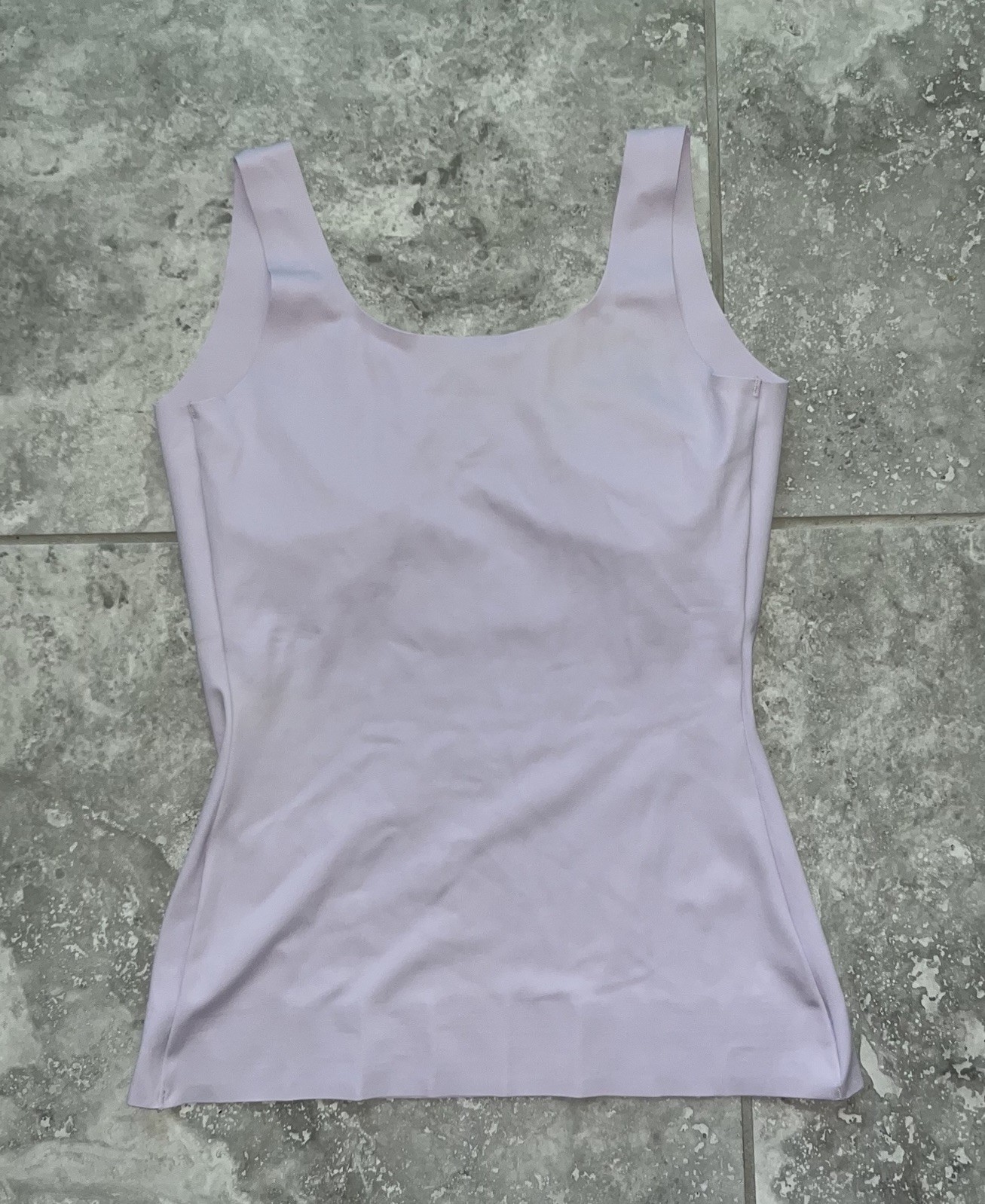 Ruby Ribbon Sleek Shape Tank Top Nylon Slimming Cami Lovely Lavender NEW 38
