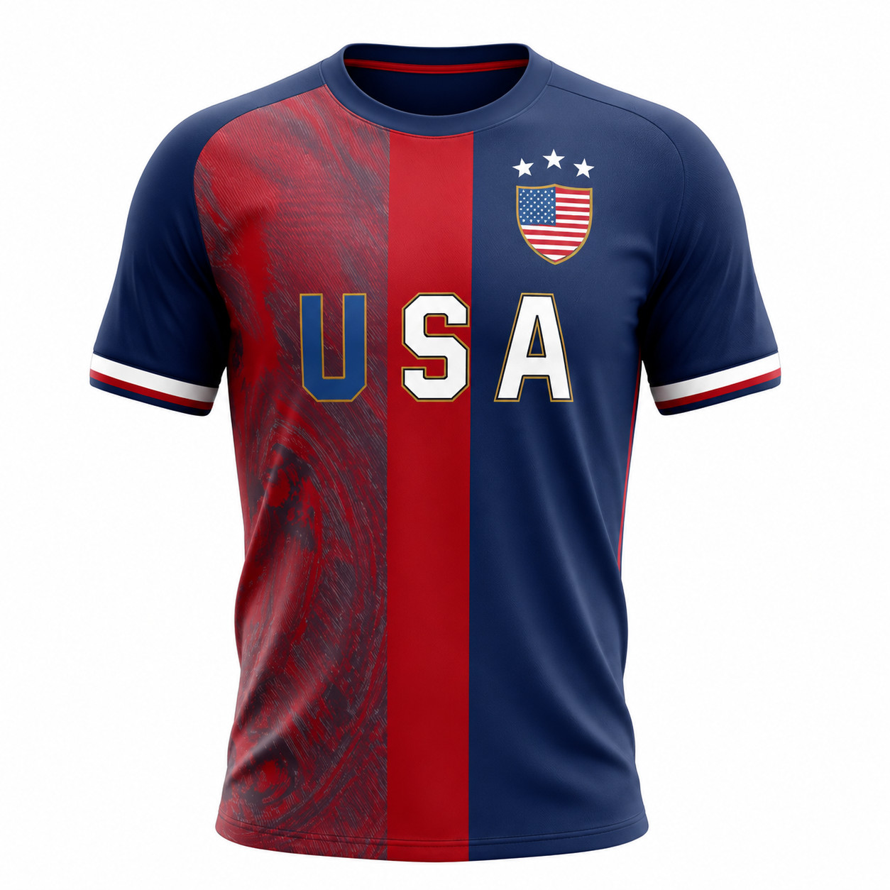 Custom USA Soccer Jersey Personalized Name Number American Flag Shirt