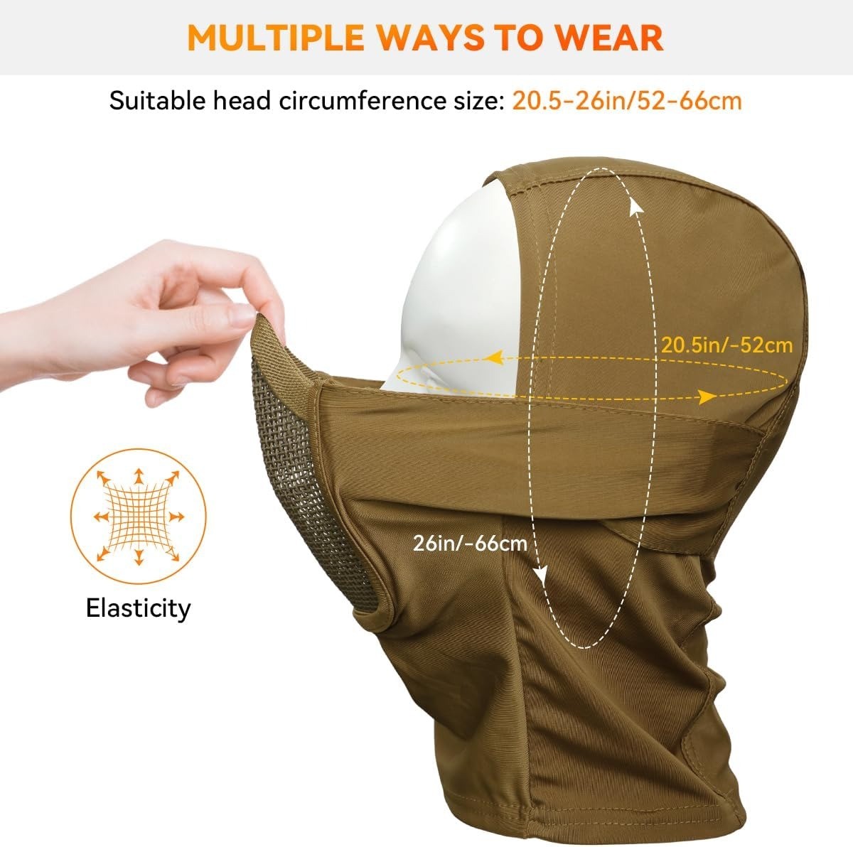 Balaclava Full Face Mask with Mesh Mouth Guard Tactical Airsoft Paintball Masks
