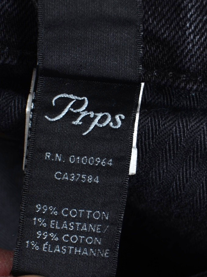 Prps Men’s Windsor Tapered Skinny Fit Cargo Stretch Black Jeans Size 40 40×34