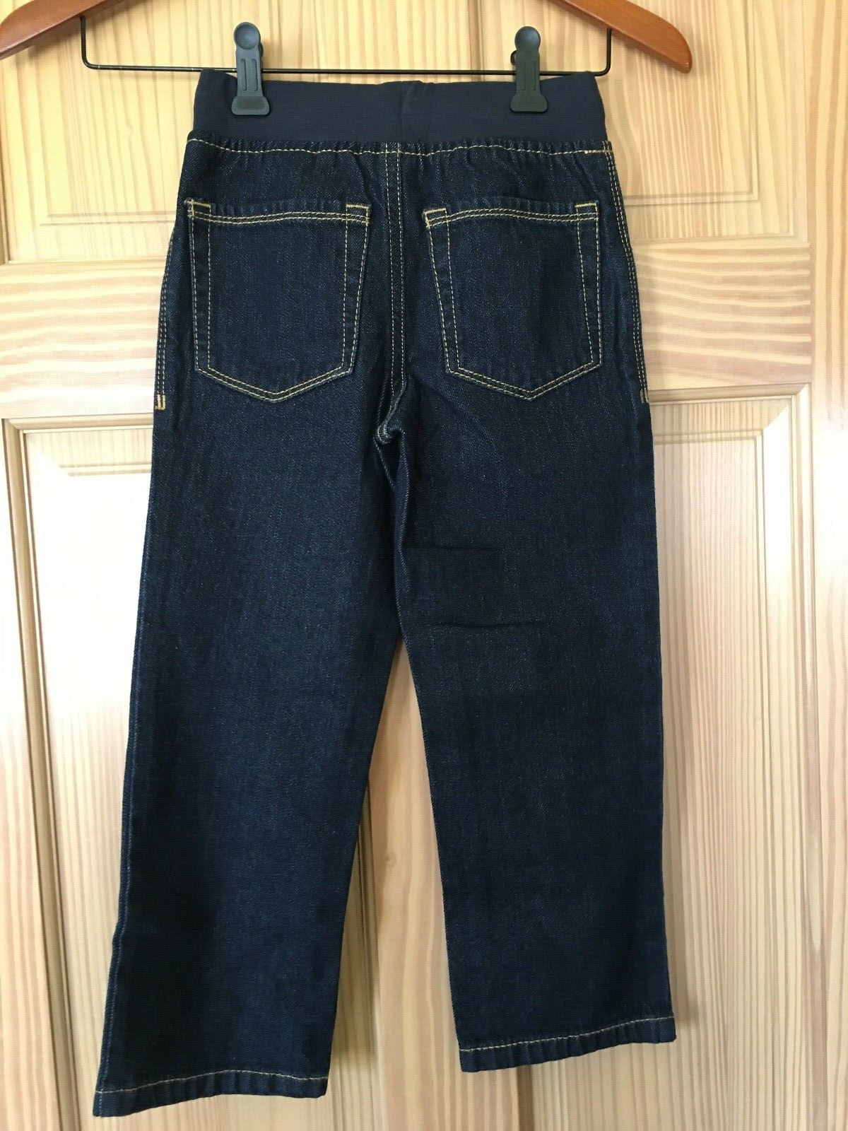 NWT Gymboree Boys Navy Blue Pull on Ribbed Waist Straight Jeans Outlet 5,6,7