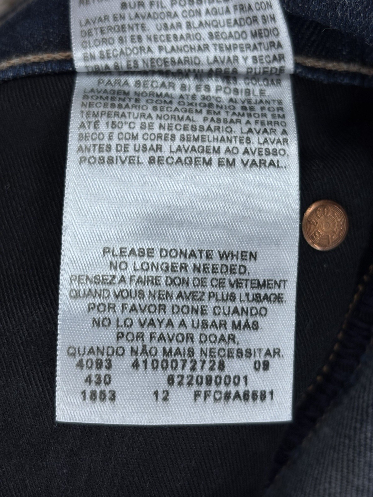 VTG Levis Super Skinny Jeans Mens 32×32 Blue Dark Wash Stretch Leather Patch Y2K