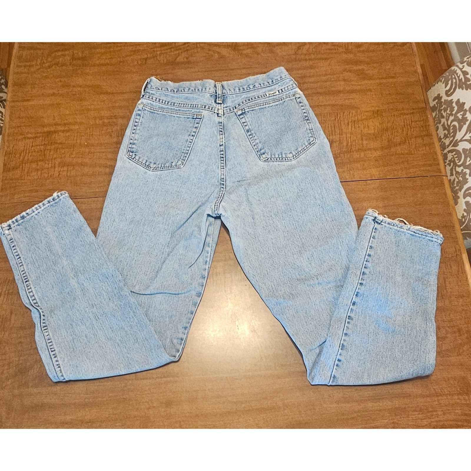 Vintage Wrangler Button Fly Light Wash High Waist Mom Jeans 13/14×34 WJ2