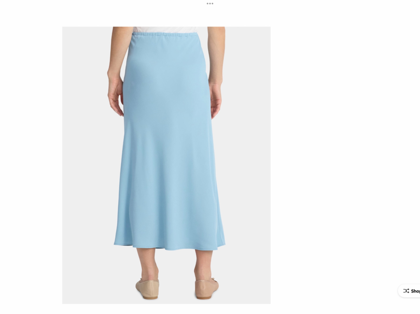 NWT Time and Tru Women’s Midi Pull On Blue Slip Skirt Size S M L XL XXL XXXL
