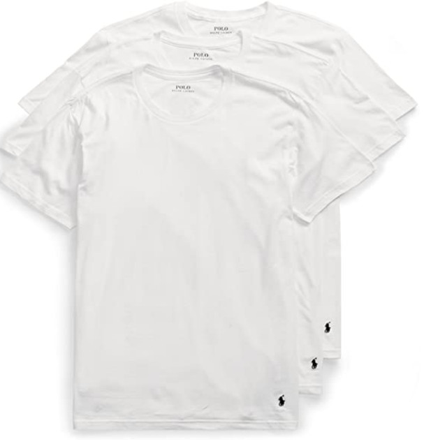 3 POLO RALPH LAUREN MENS COTTON WHITE CREW T-SHIRTS UNDERSHIRTS S M L XL XXL NWT