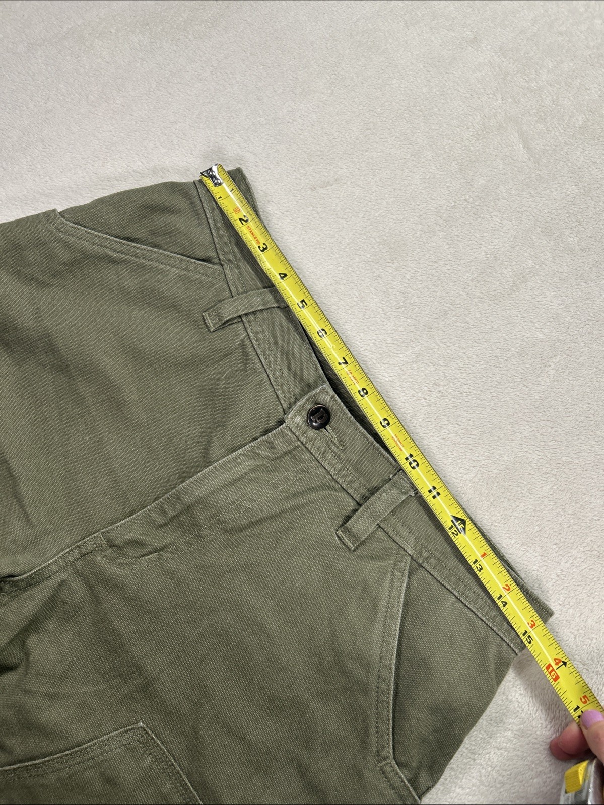 Patagonia Sz 8 All Seasons Hemp Canvas Double Knee Carpenter Pant Fatigue Green
