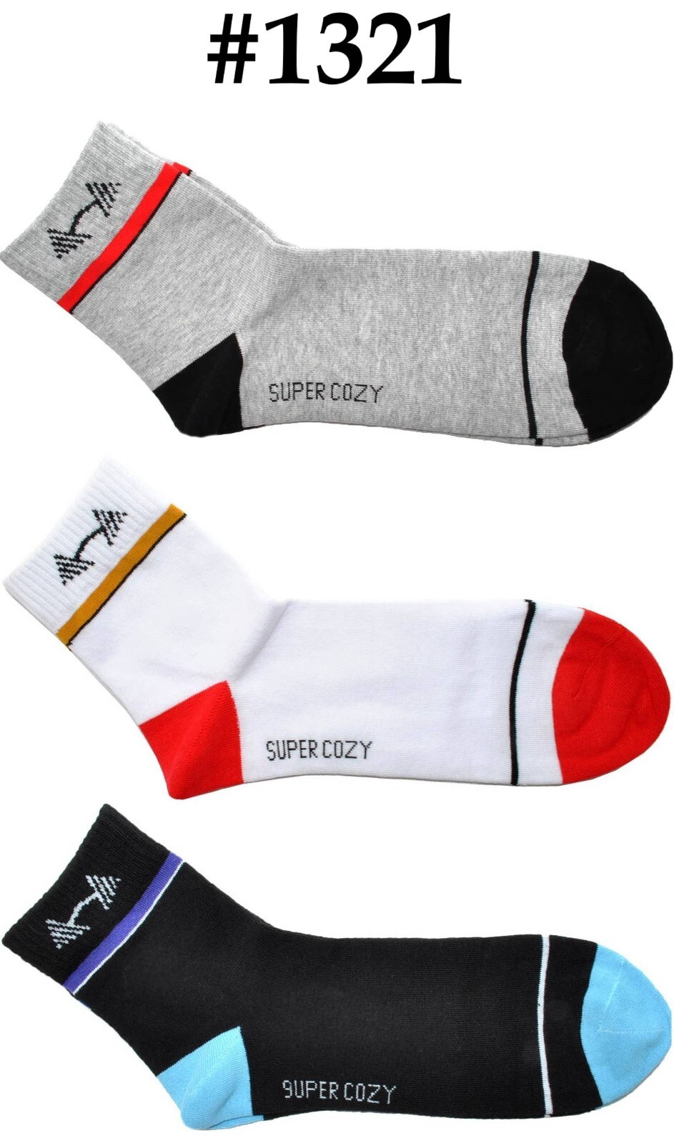 Men’s Athletic Crew Socks 12 Pack, Breathable Cotton Assorted Colors and Pattern