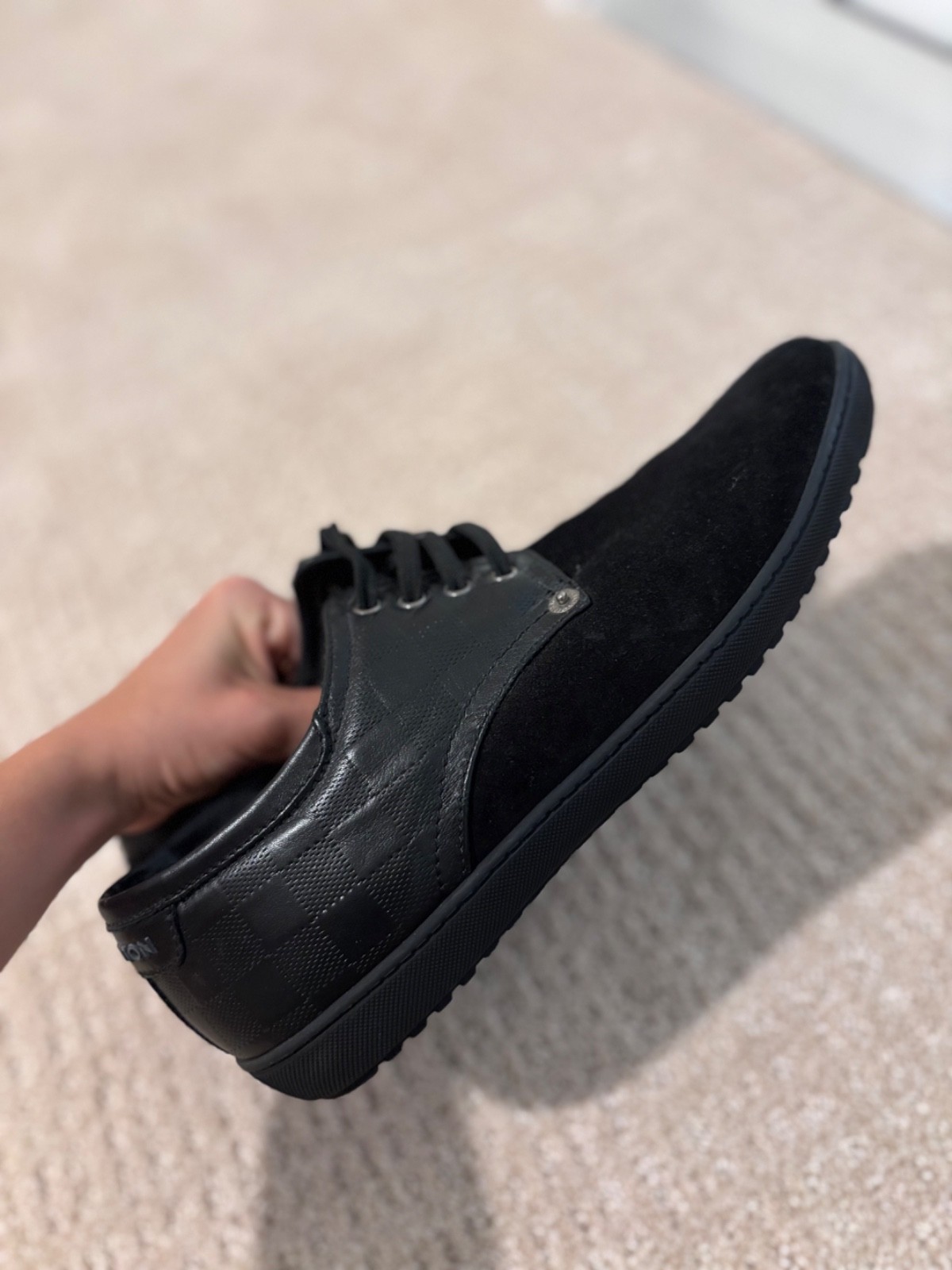 Louis Vuitton black derby sneakers