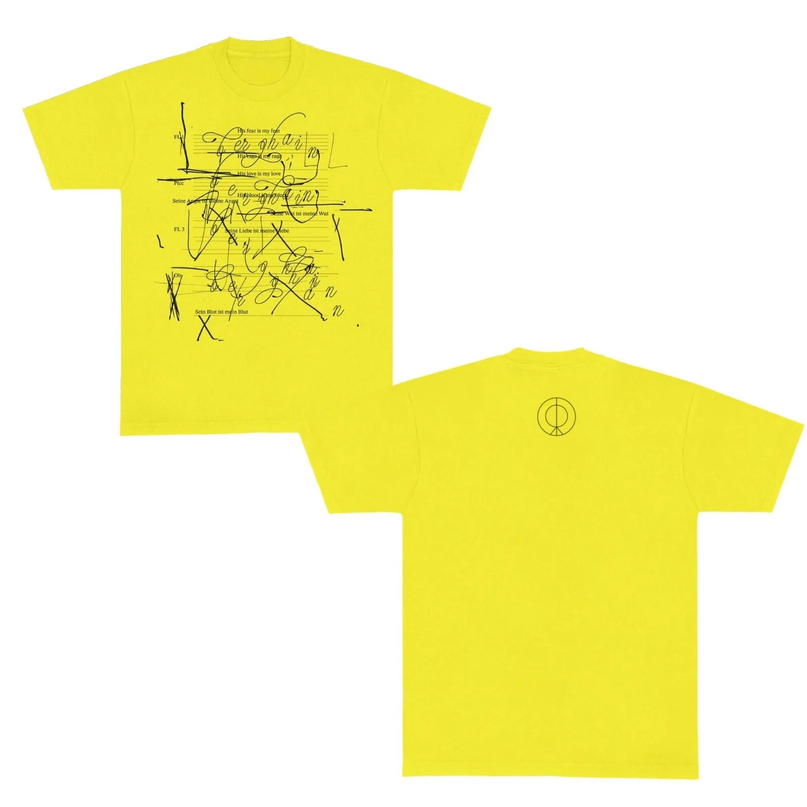 2 Sides Rosalia The LUX Tour 2026 Music Notes Yellow T-shirt TH518