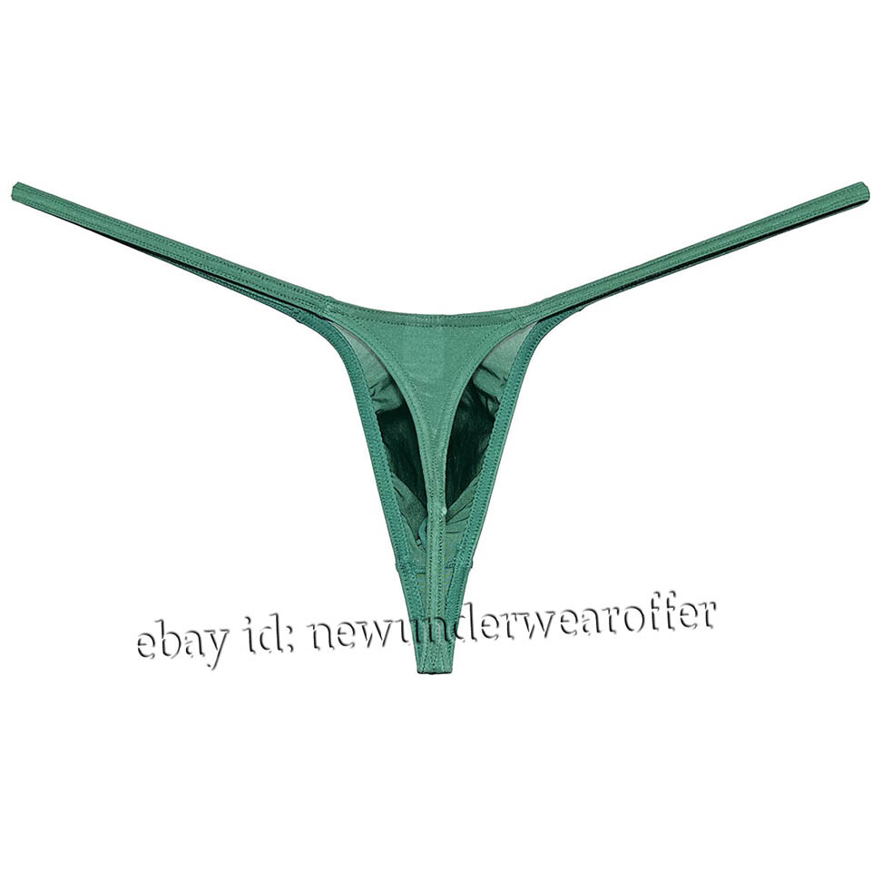 Men Ice Silk String Thong Grape Smugglers Contoured Pouch Underwear Narrow Waist