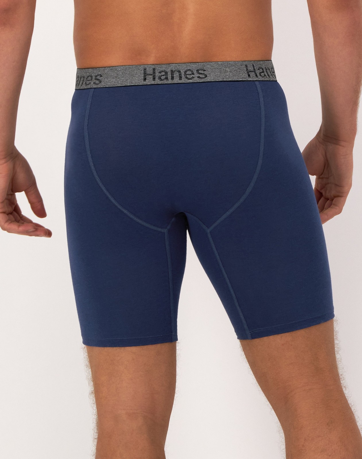 Hanes Men’s Boxer Briefs 3 pack Comfort Flex Ultra Soft Cotton Stretch Long Leg