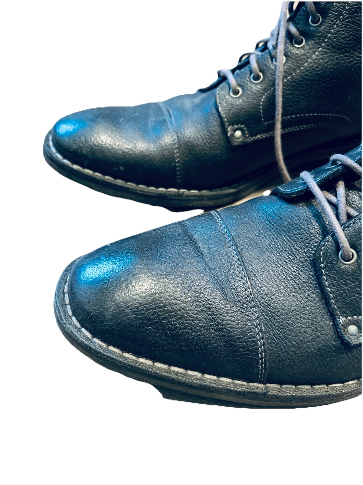 Cole Haan Men’s Black Leather Lace-Up Ankle Boots Yellowstone Cowboy Mens US 12