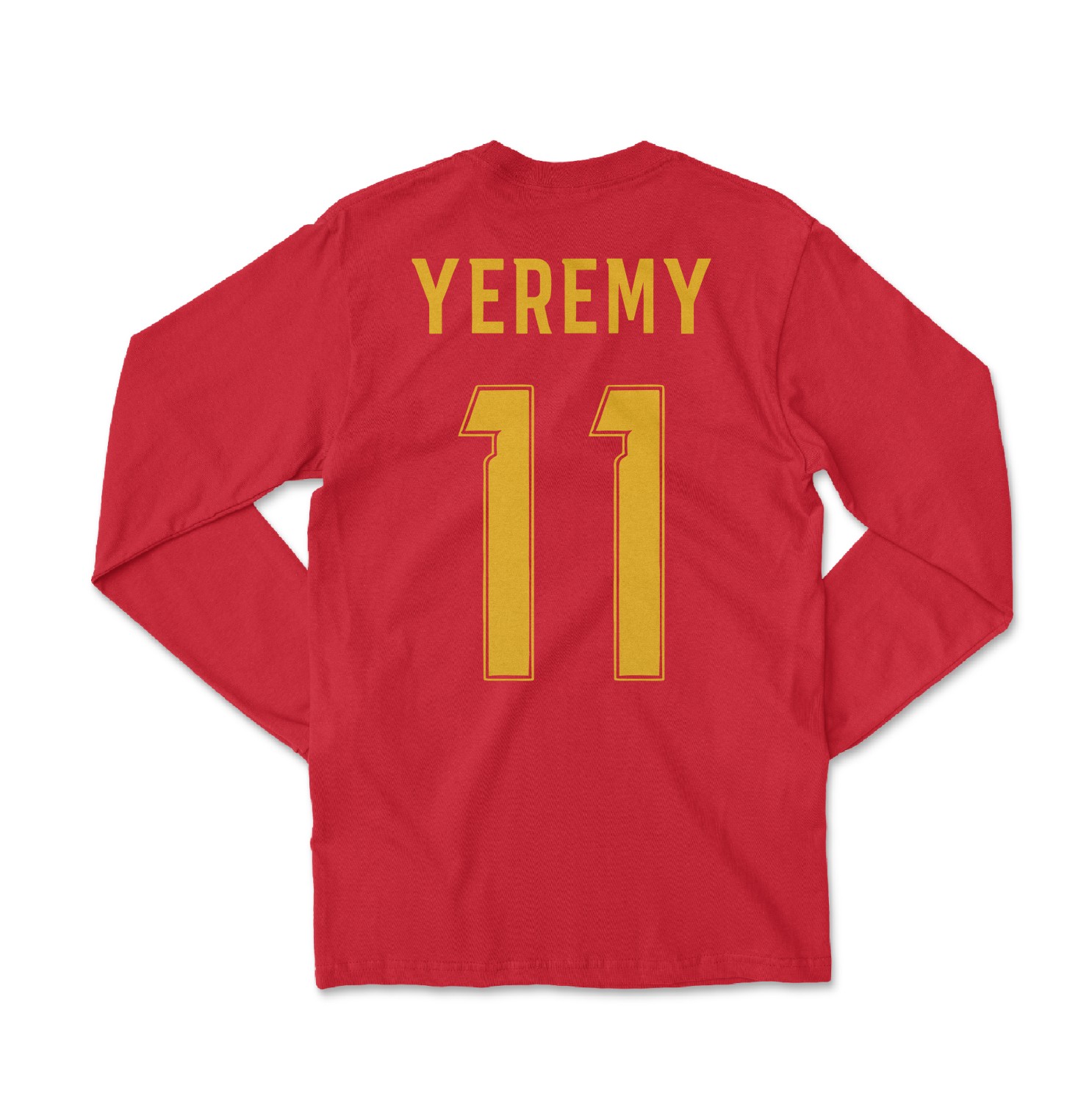 Spain Soccer Pride Yeremy 11 Two-Sided Tribute Long Sleeve T-Shirt