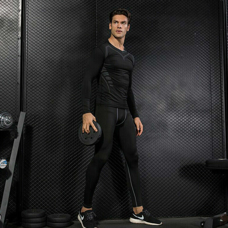 Man’s Compression Base Thermal Layer Workout Leggings Gym Sports Training Pants