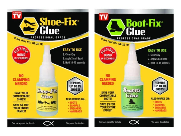 Boot-Fix & Shoe-Fix Glue : Instant Professional Grade Shoe Repair Glue 2 pack