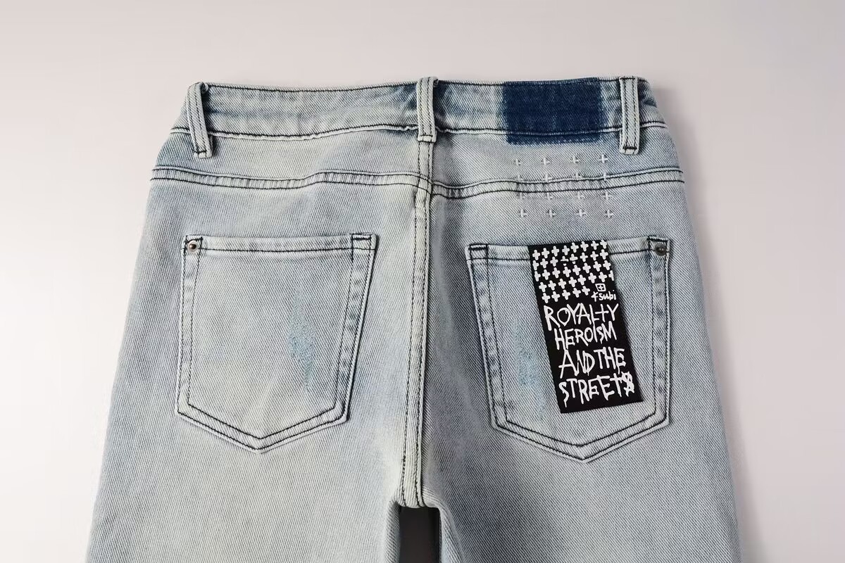 NEW KSUBI Men’s Ripped Pants Casual Fashion Skinny Jeans