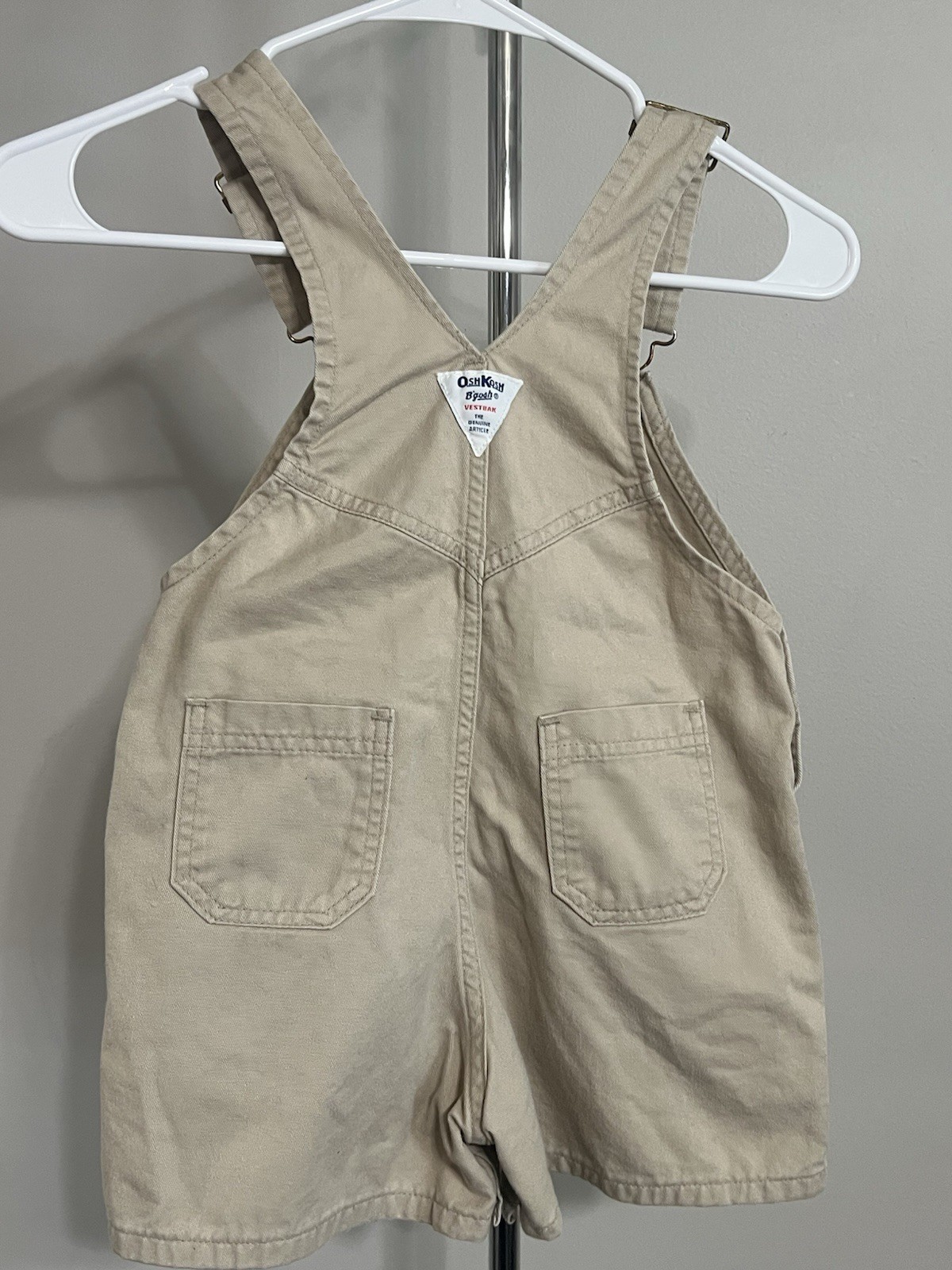 1990s Vintage Oshkosh B’Gosh Frog Field Trip Embroidered Shortalls Youth Sz 4T