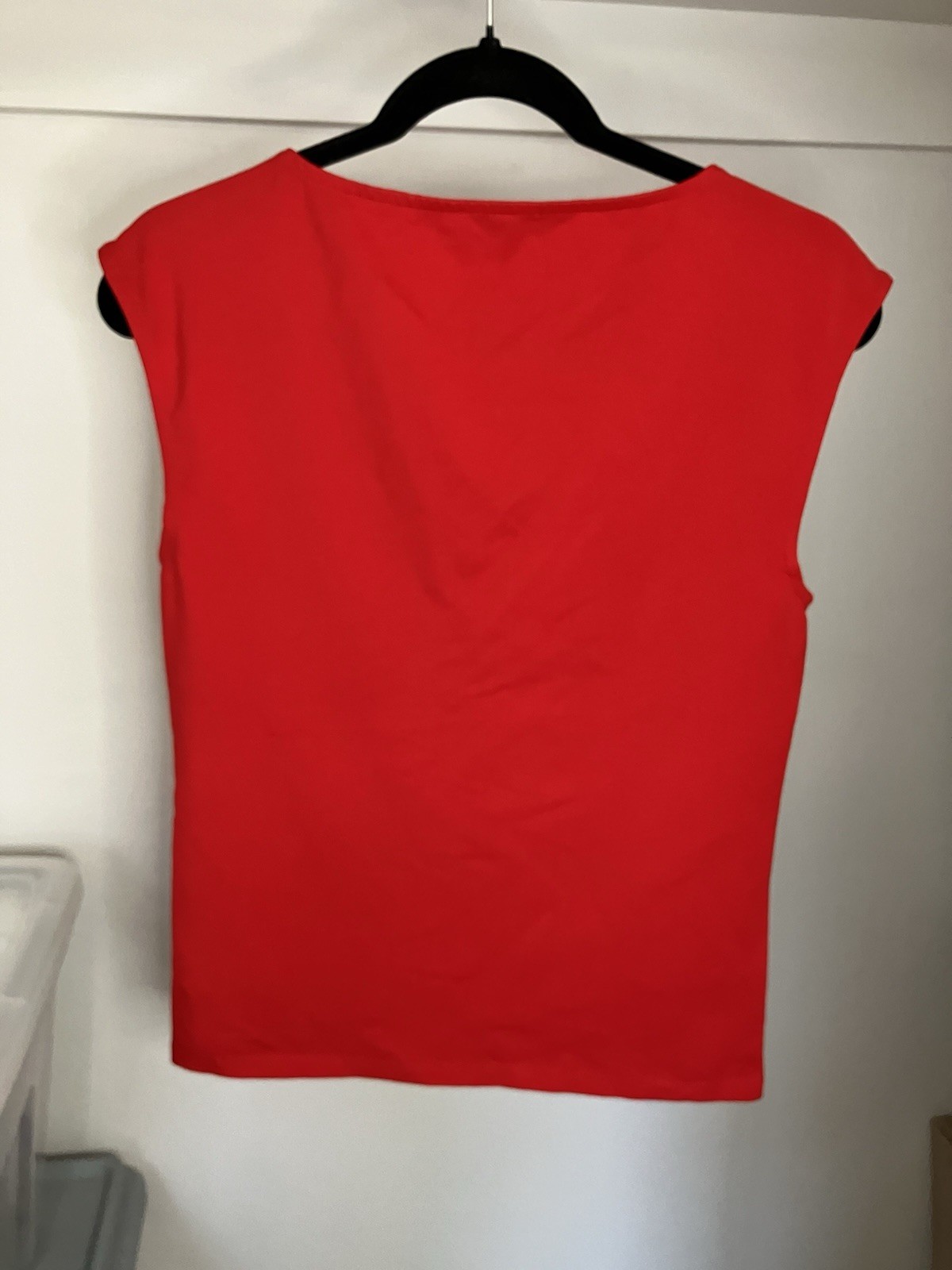 NWT J. Crew Medium Stretch Cotton Cap-sleeve Crossover Shirt Red