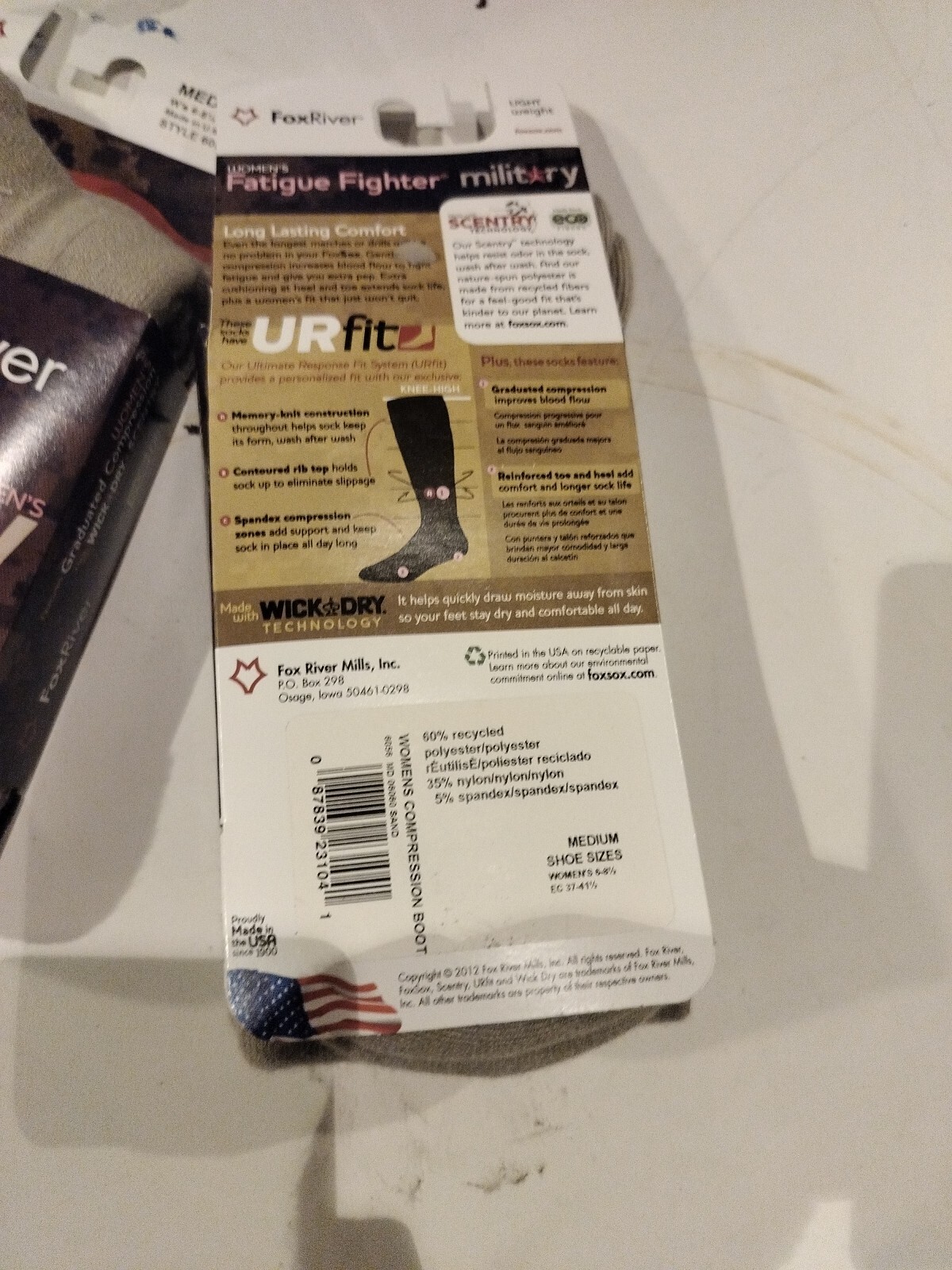 Fox River Women’s Military Fatigue Compression Socks 2 Pairs Medium