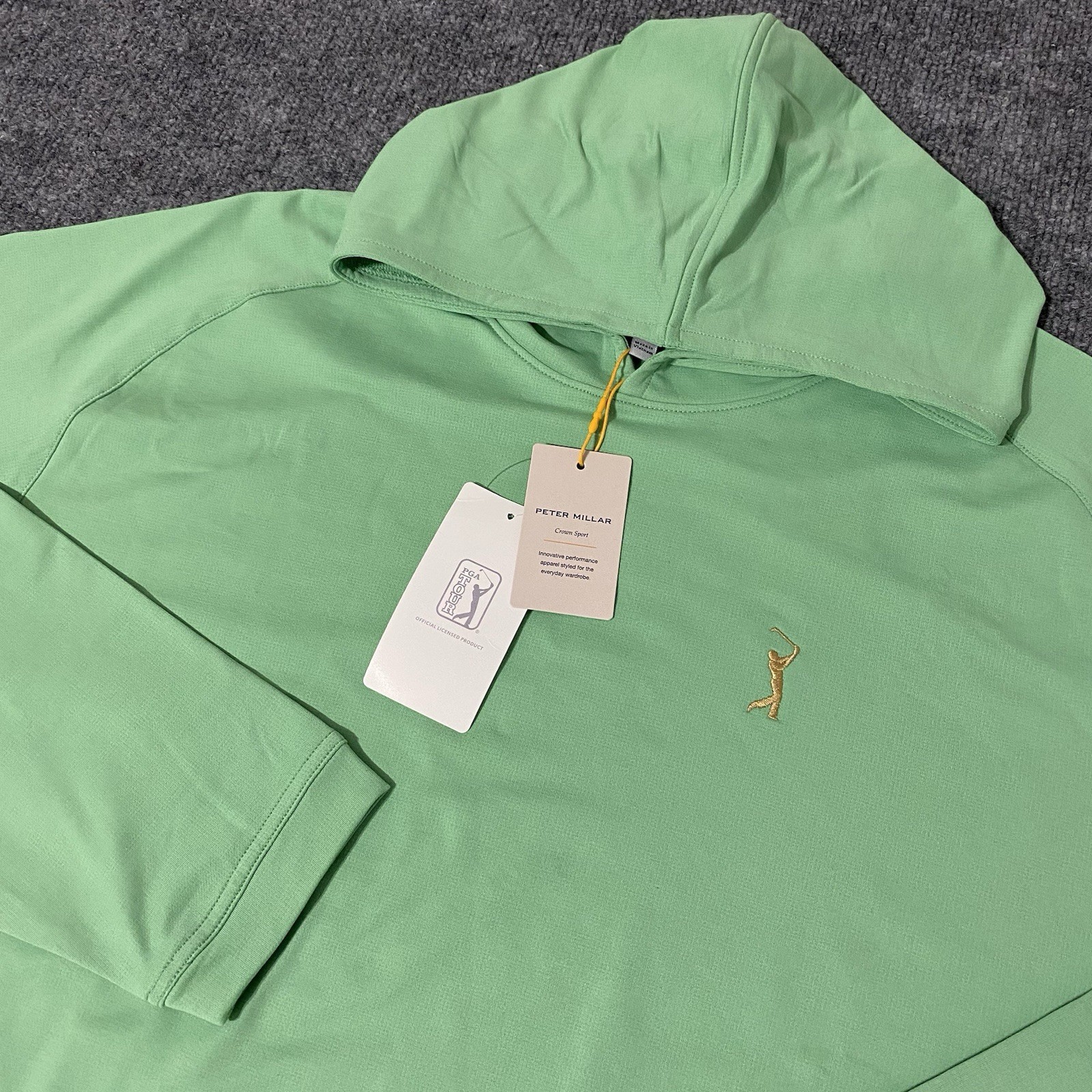 Peter Millar The Players Goldman Pine Green Raglan Mens 2XL PGA Tour Hoodie NWT