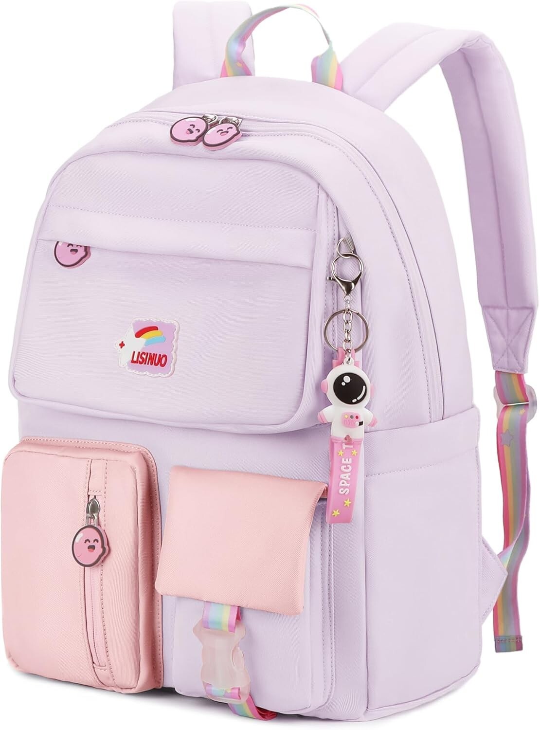 Kids Girls Backpack Back to School 17in Large and Durable Cute Purple