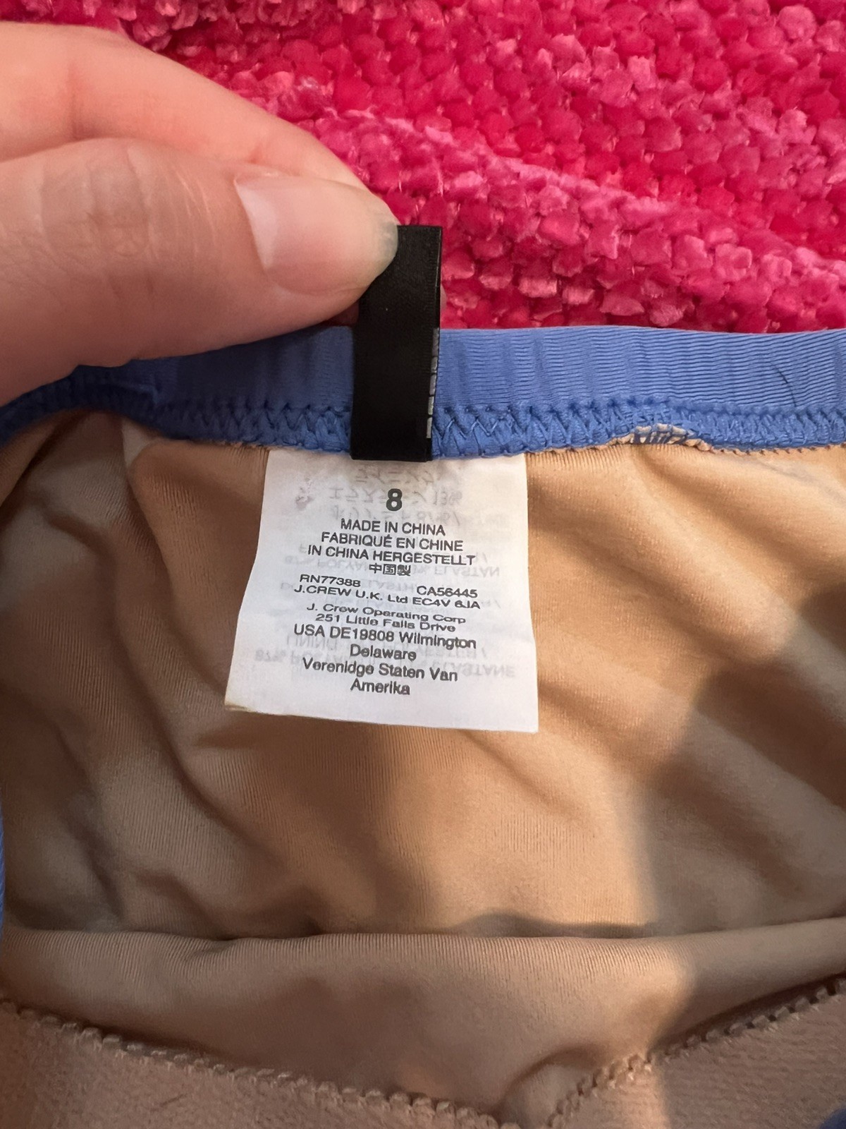 J. Crew Gemma Ruched Bandeau One-piece Swimsuit in Blue women size 8
