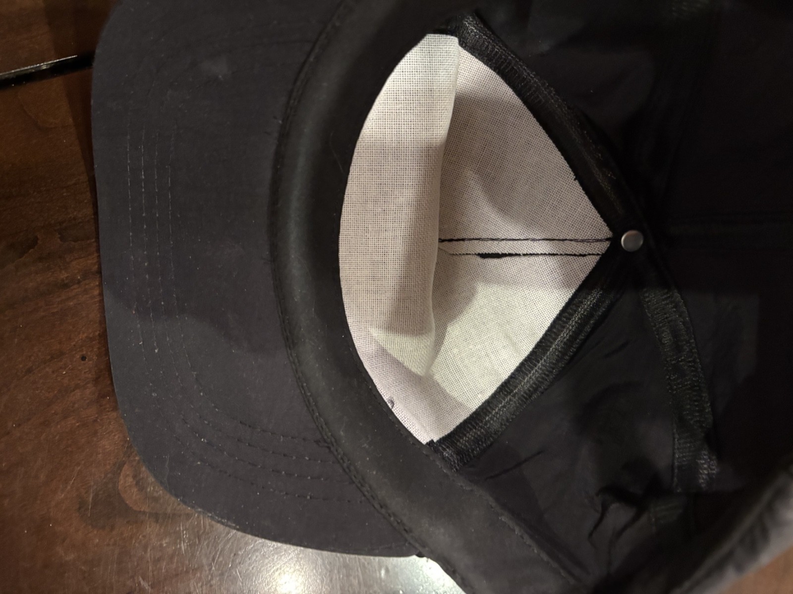 Vintage 80s 90s Snapback Rope Trucker Hat Cap Black Solid Blank NEW Never Worn