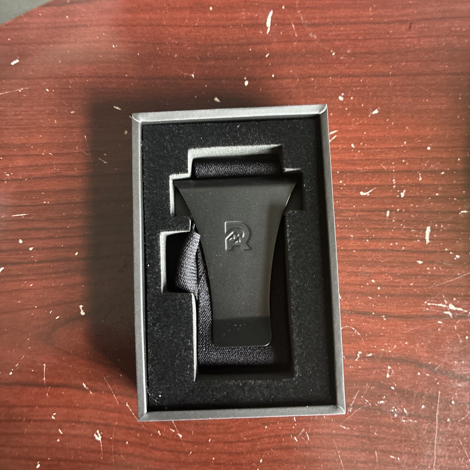 Ridge Slim Fold Wallet Gunmetal with Clip