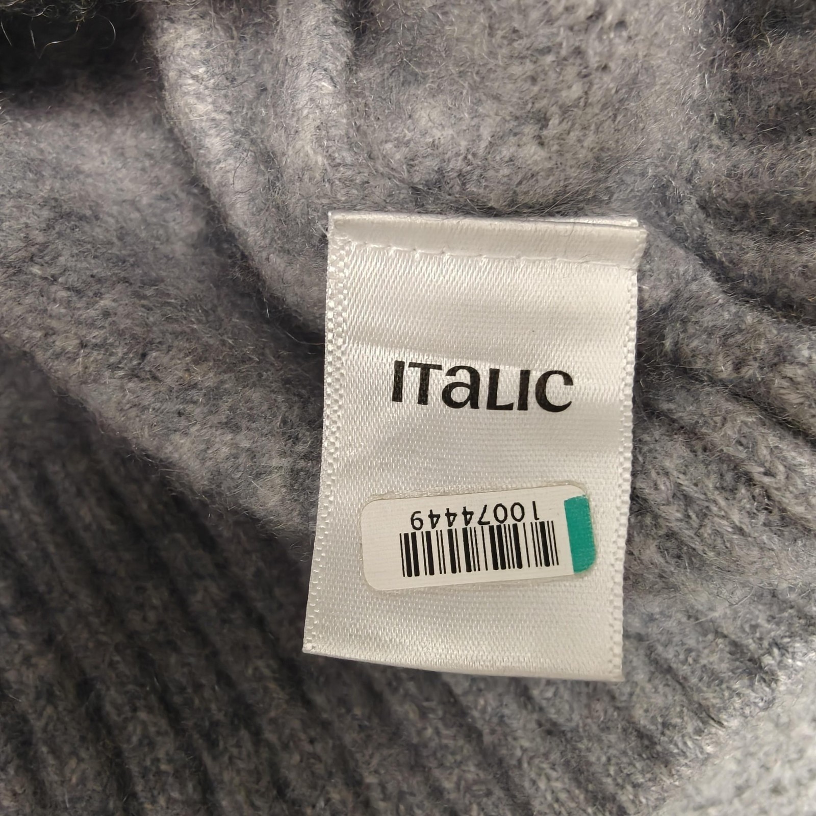 Italic Sweater Womens XXS Gray 100% Cashmere Crewneck Knit Pullover Soft