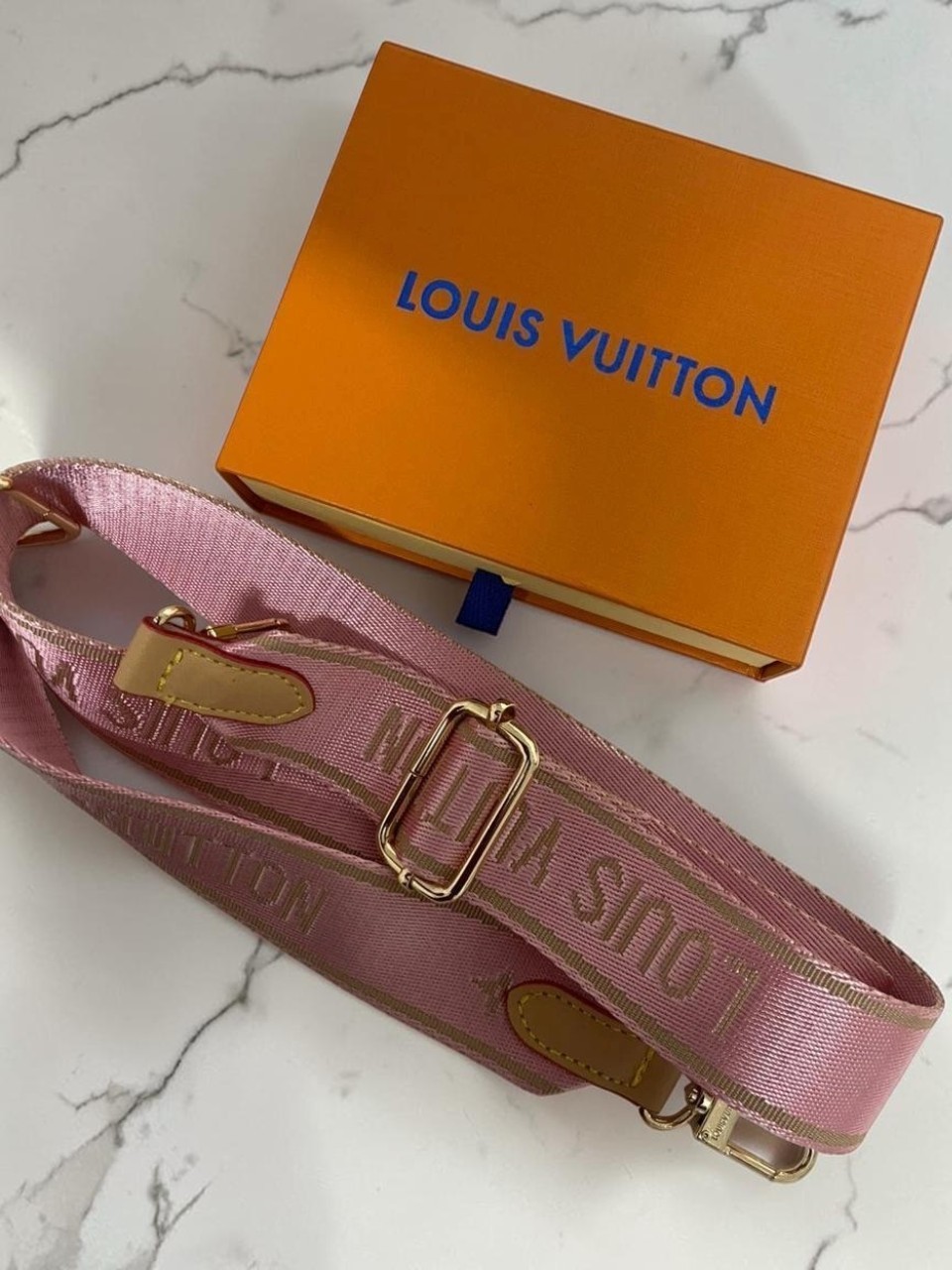 Louis Vuitton Adjustable Pink Shoulder Strap Crossbody Replacement Strap W/Box