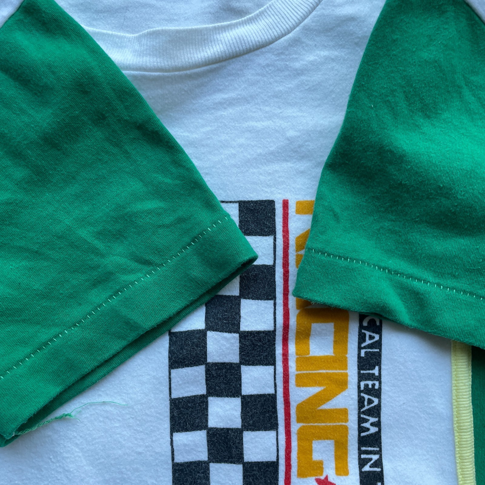 Vintage Hong Kong Racing Team Hero Shirt Striped Men’s Small Fit 2-Tone