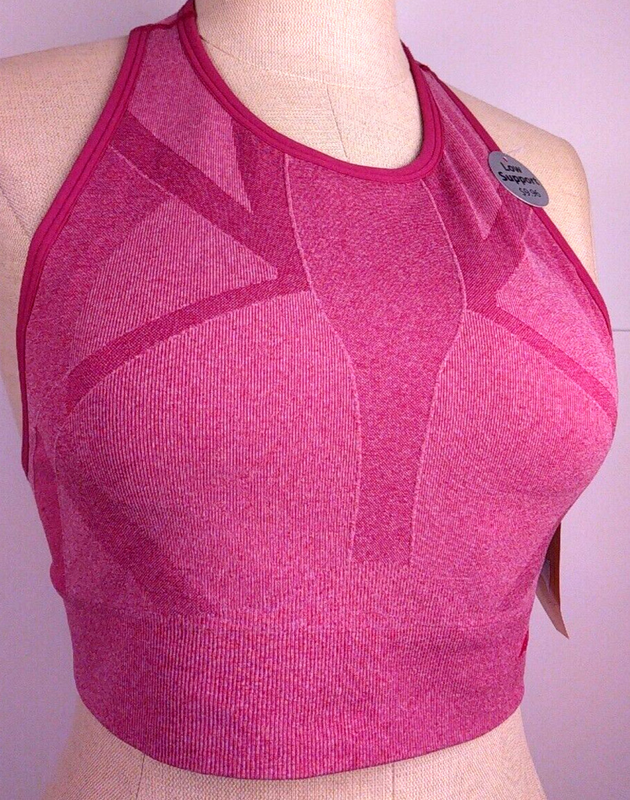 Avia RN 15741 Pink Nylon Low Support Pullover Sports Bra Size L – New (50)