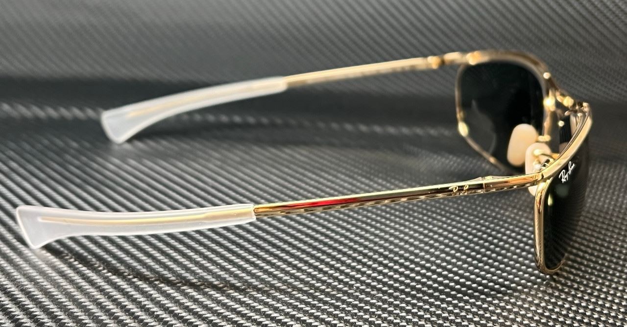 RAY BAN Olympian RB3119M 001 31 Gold Green Men’s 62 mm Sunglasses