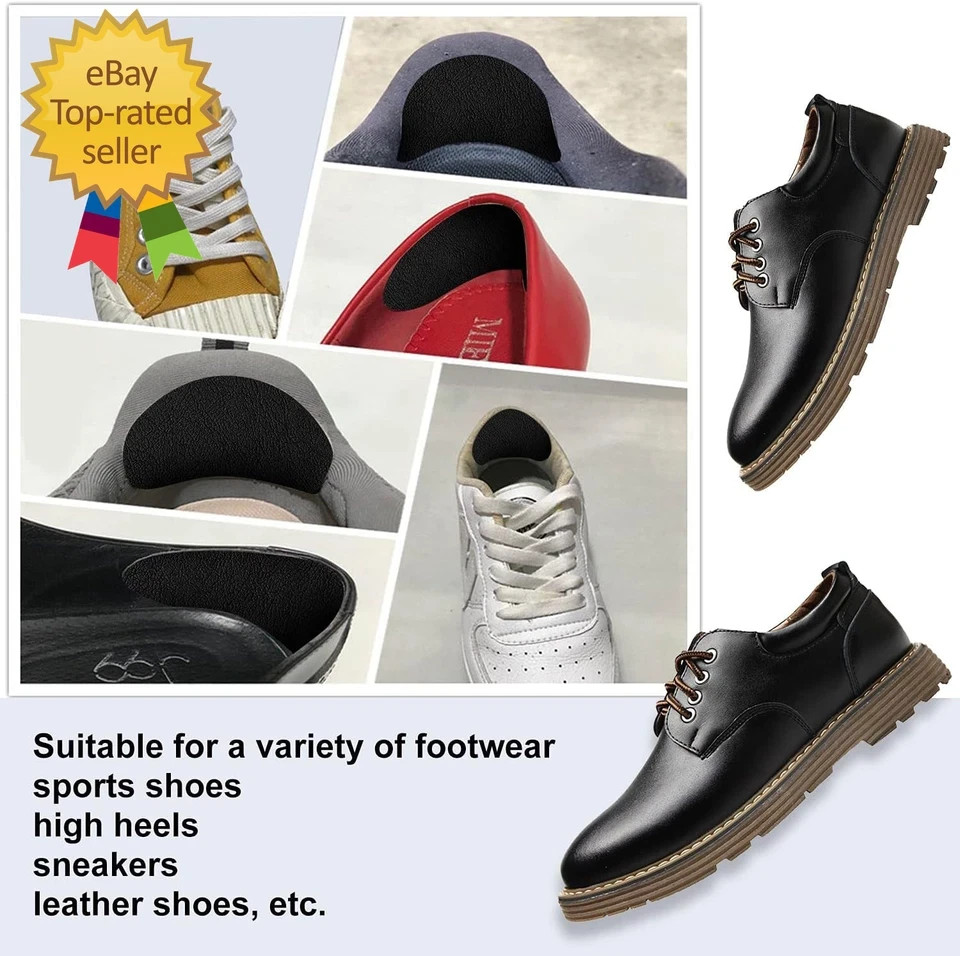 Shoe Heel Repair, 4 Pairs Self-Adhesive inside Shoe Patches Kit for Repair Holes