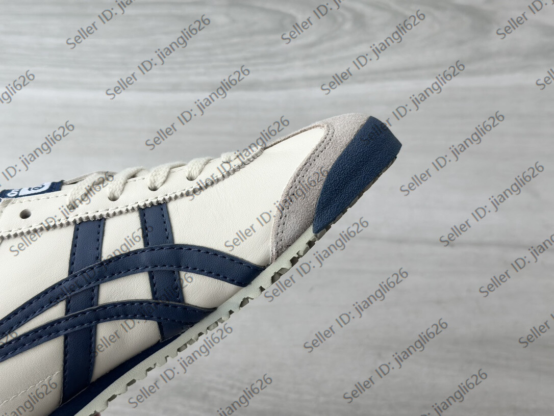 2026 Onitsuka Tiger Mexico 66 Classic Unisex Shoes Birch/Navy Blue Retro Sneaker