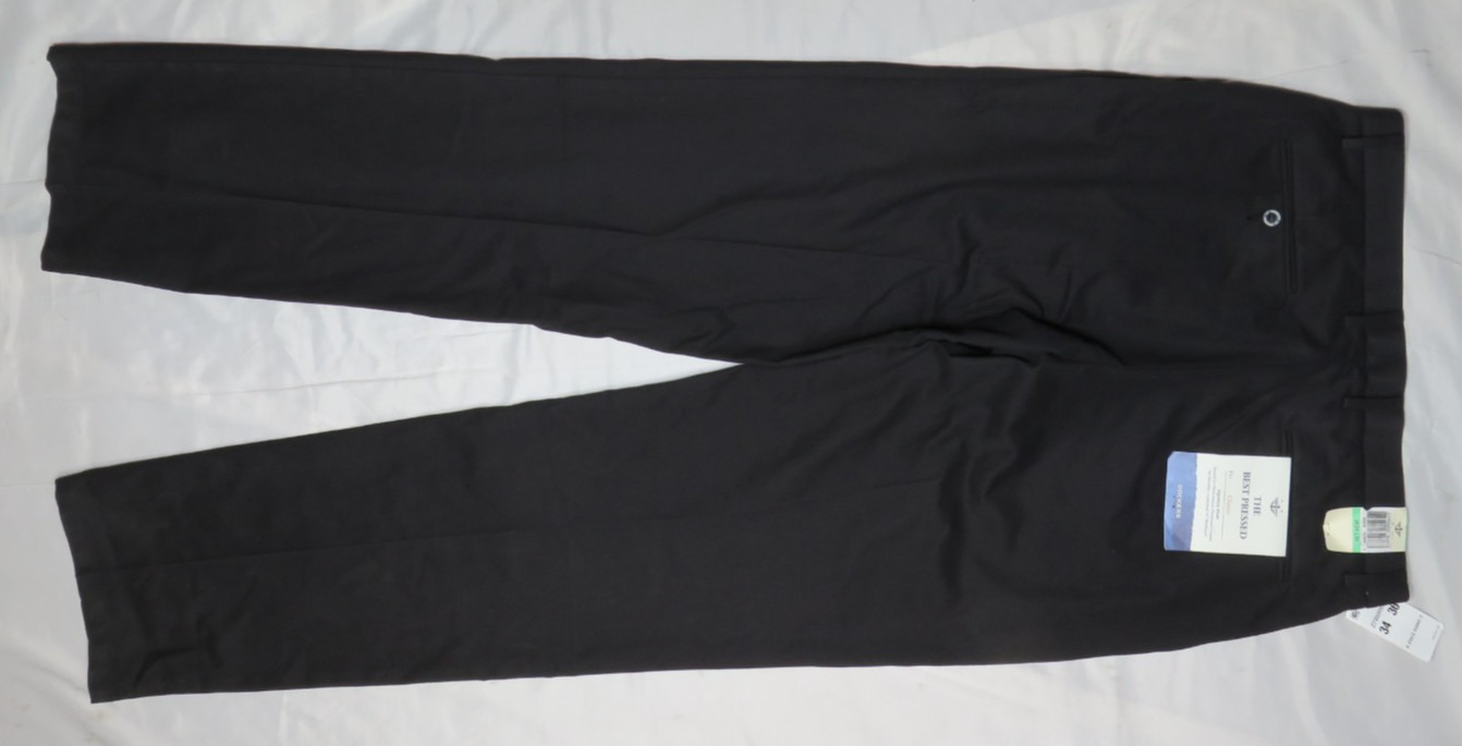 LEVIS DOCKERS PANTS 34X36 BLACK CLASSIC FIT CHINO BEST PRESSED STRETCH NEW NWT