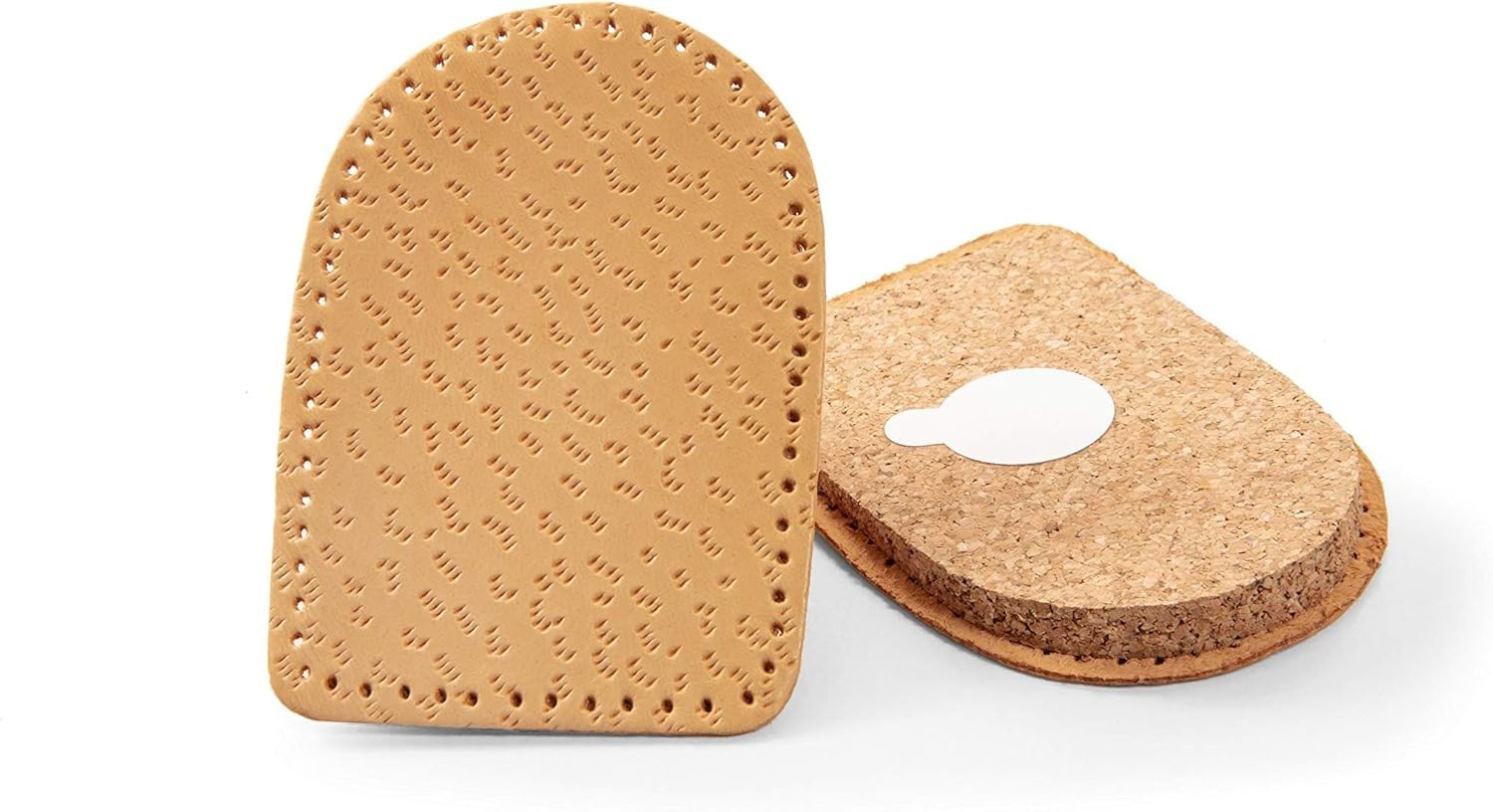 Men’s Orthotic Heel Raise, Natural Cork & Leather, Relief for Achilles Pain