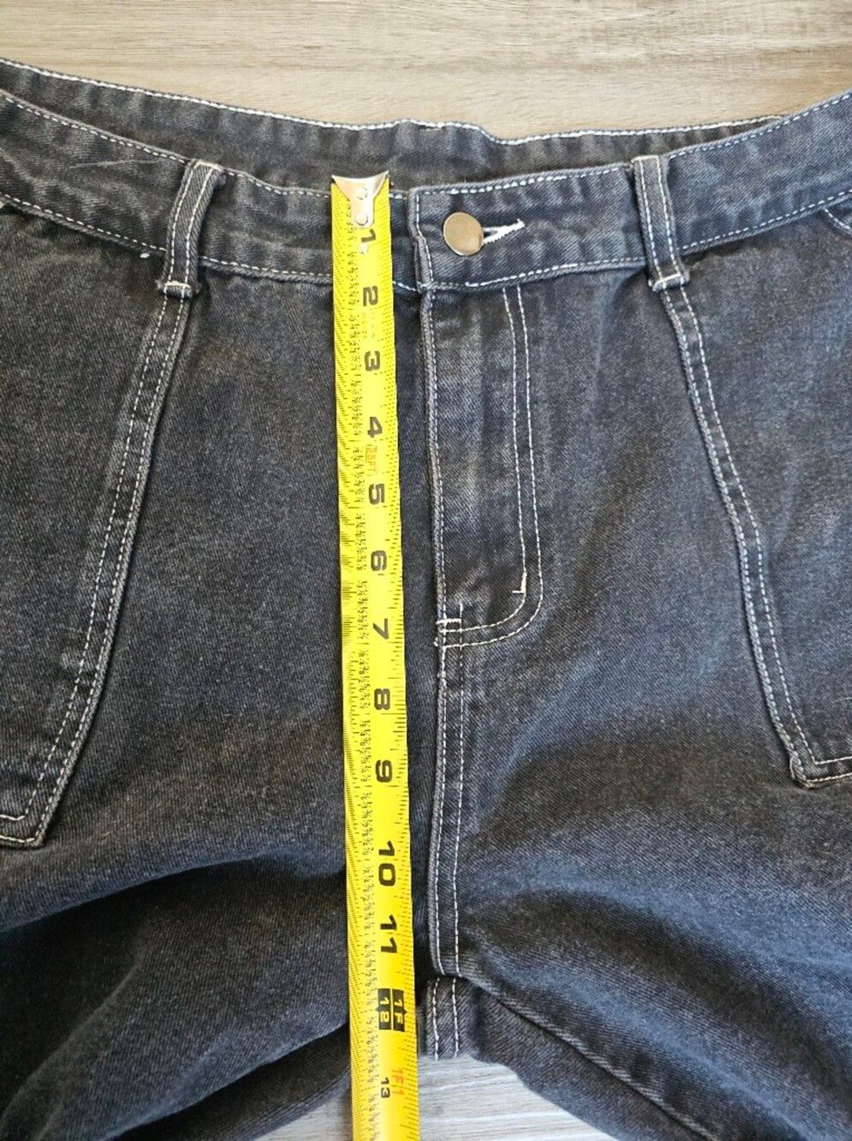 Manfinity Black Contrast Stitch Cargo Jeans XXL