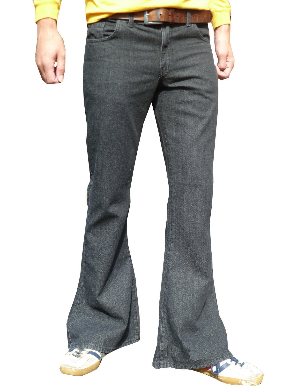 Men’s Bell Bottoms Flared Jeans- Retro Denim Flares – Classic 60s 70s Hippie