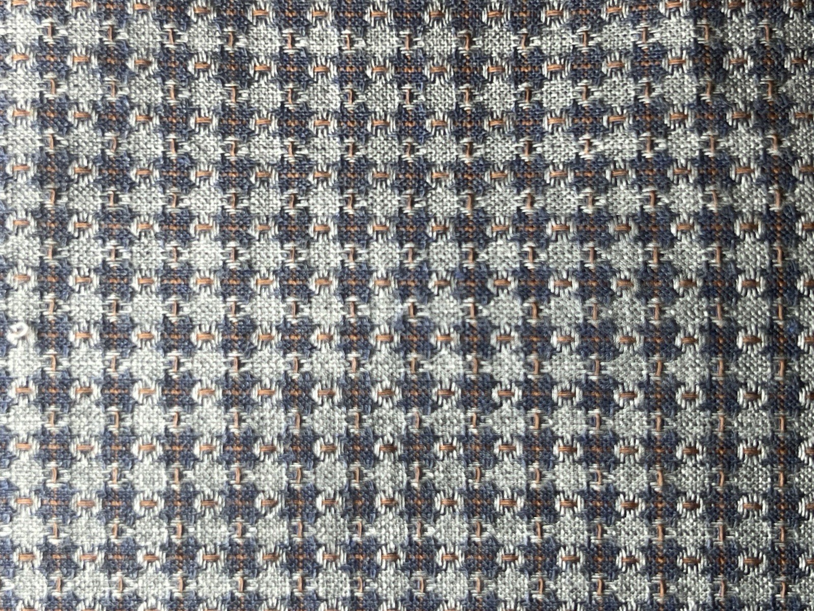 Joseph Abboud Navy and Gray Non-iron Dress Shirt 100% Cotton Size L