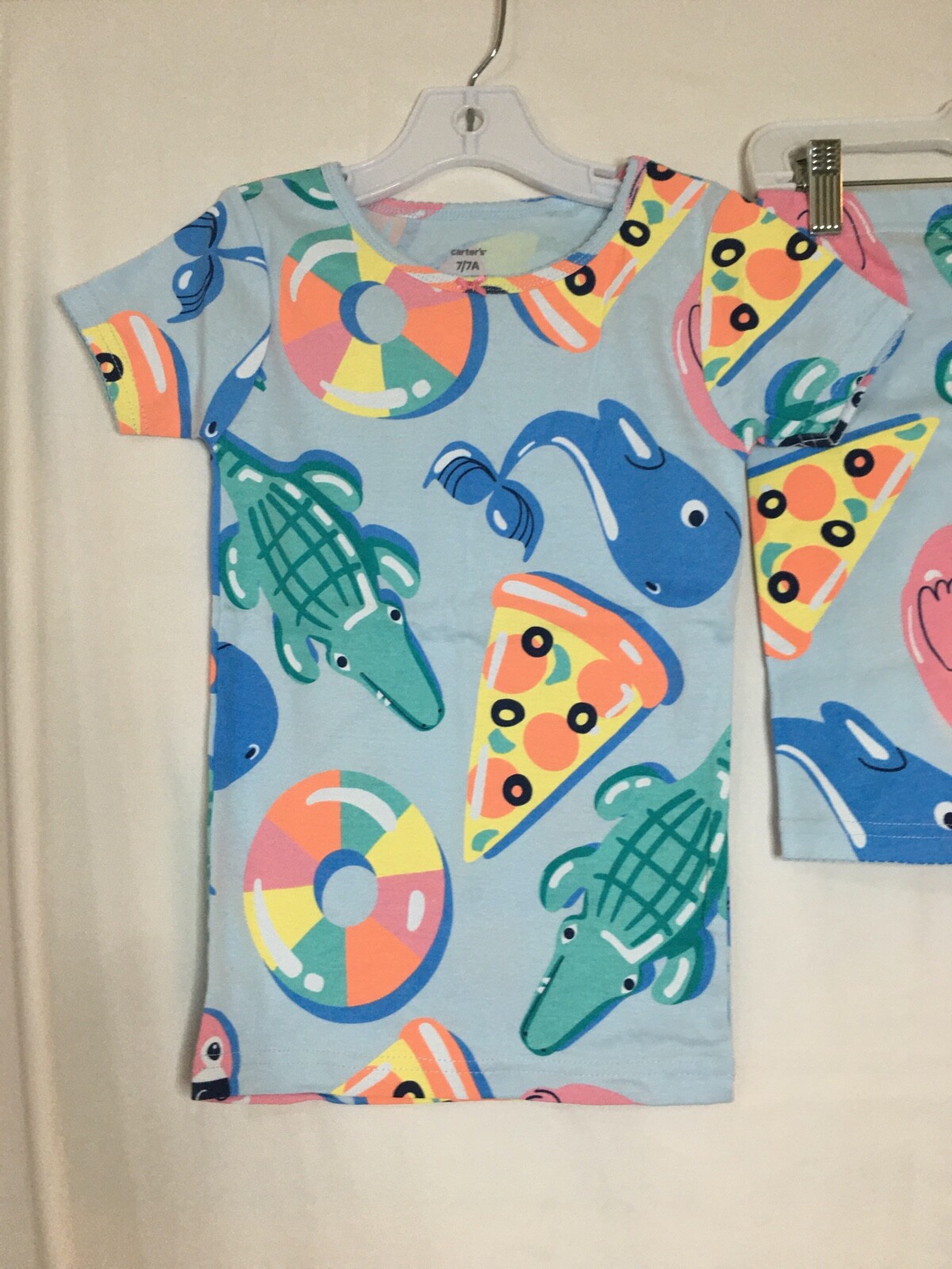 New Carter’s Girls Flamingo Pajama Set Snug fit Short Sleeve Shorts many size