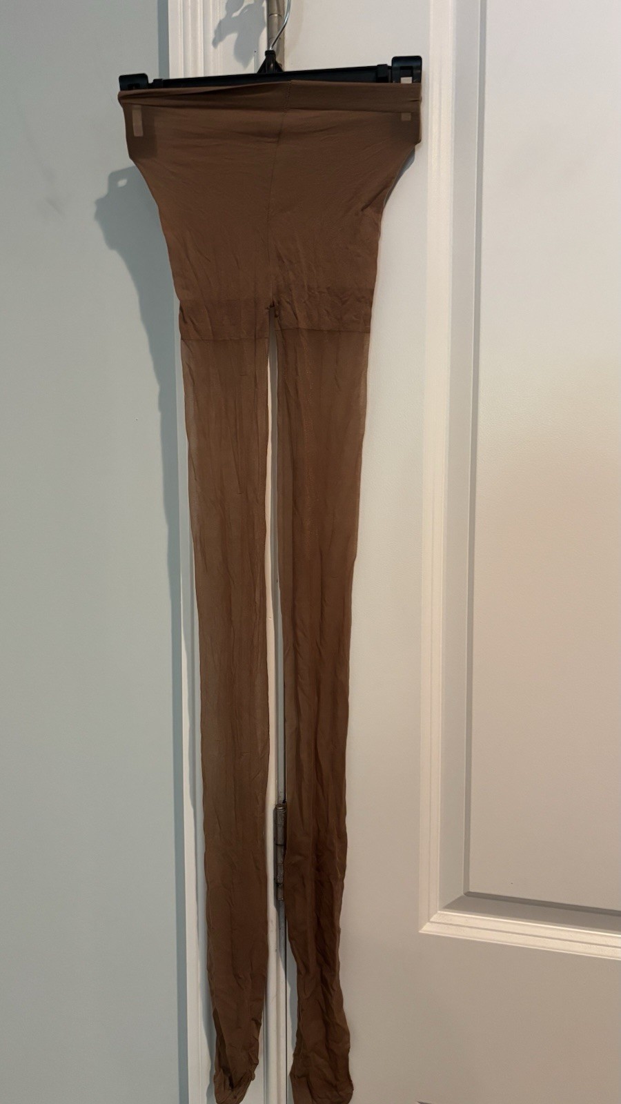 Women’s Brown Solid Sheer 20 Denier Full Toe Control Top Tights, One Size