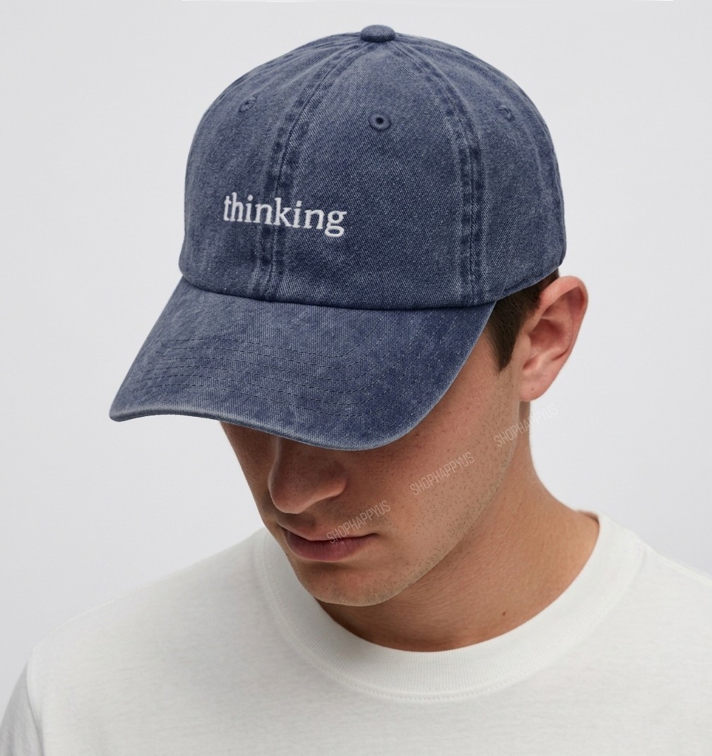 Claude Thinking Navy Blue Baseball Cap Anthropic Classic Dad Hat Adjustable OSFM