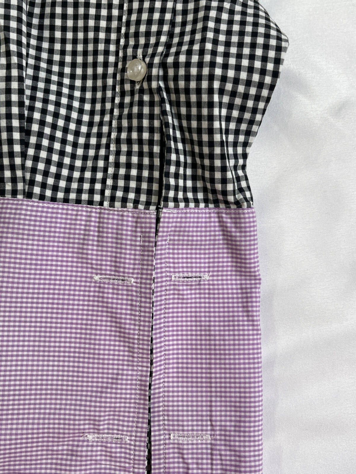 Business to Business SKU 7781 Mens Black Checkered Button-Up Shirt Size XL
