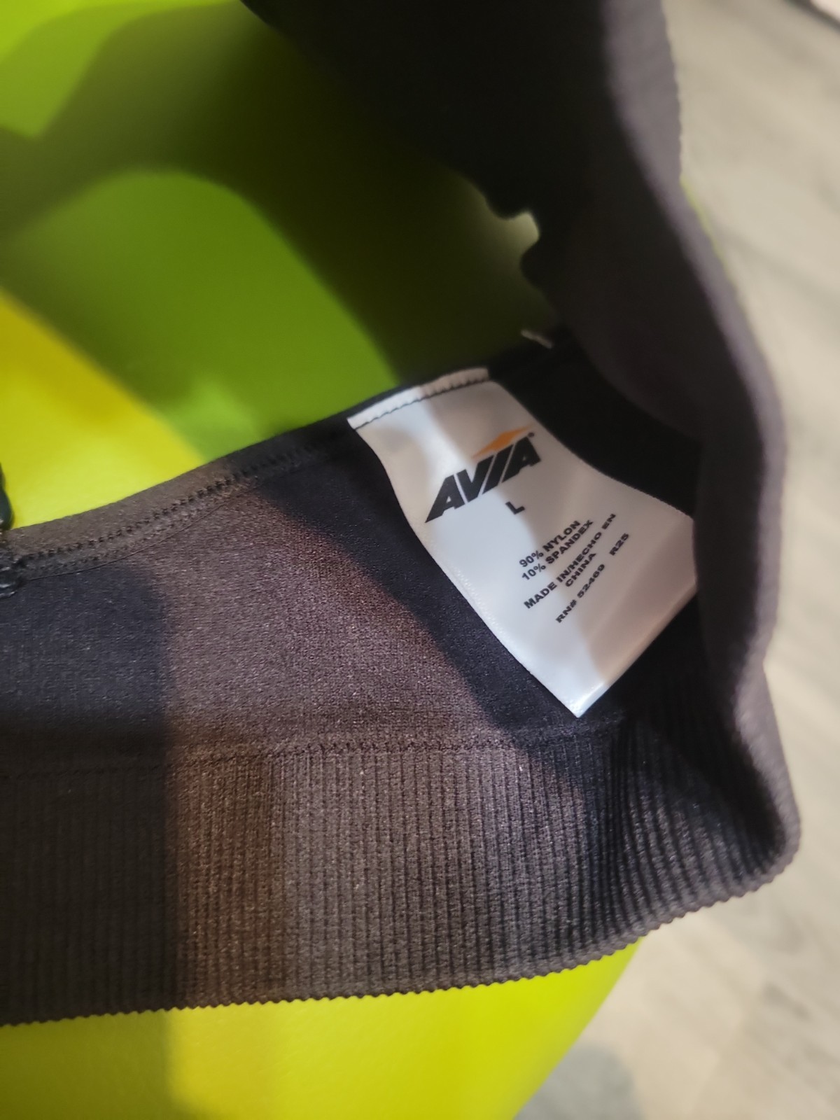 Avia Blaxk Seamlessnrib Sports Bra Large New