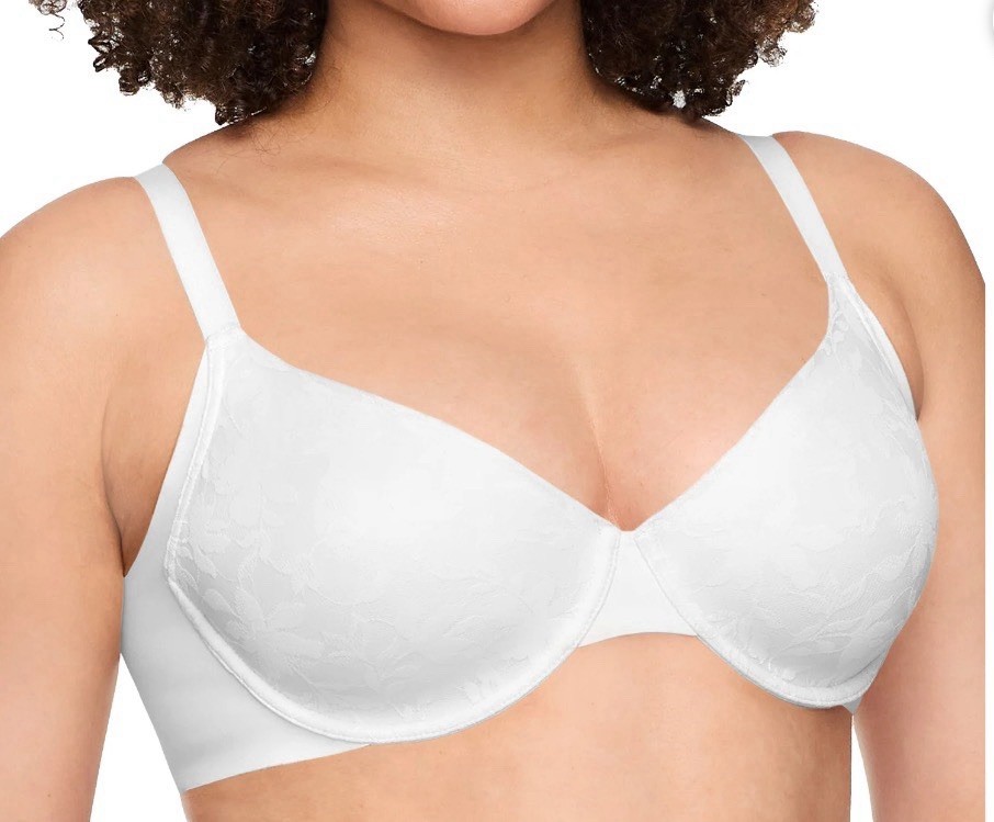 NWT Warners Blissful Benefits Underarm Smoothing T-Shirt Bra Beige Or White