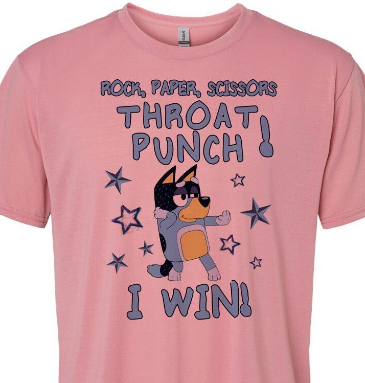 Rock, Paper, Scissors, Throat Punch – I Win! Bluey – Top Seller – Unisex