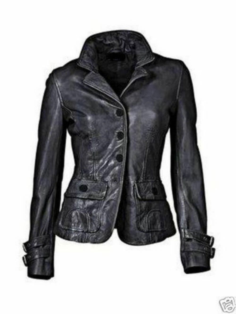 New Slim fit Women’s Genuine Lambskin Soft Leather Motorcycle Biker Jacket/Coat