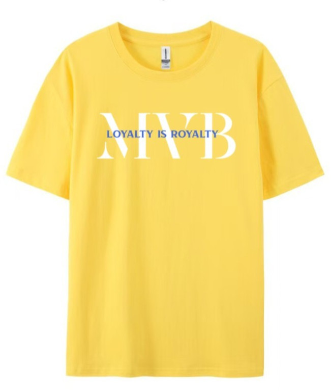 MVB LOYALTY IS ROYALTY yellow & white Short sleeve Unisex T-shirt 100% cotton