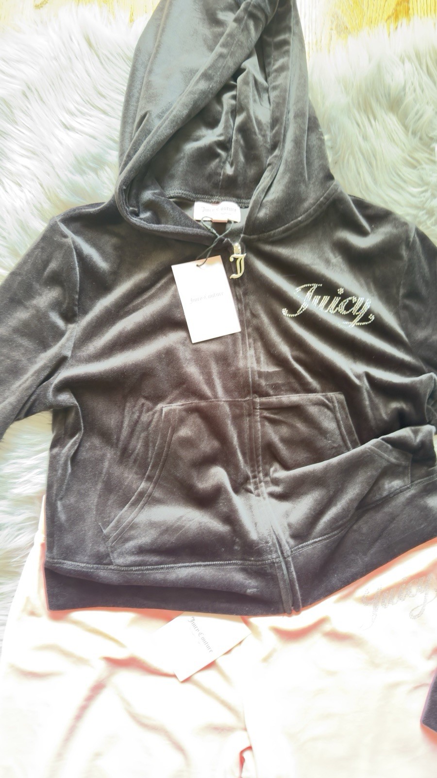 Juicy Couture Black Velour Matching Set
